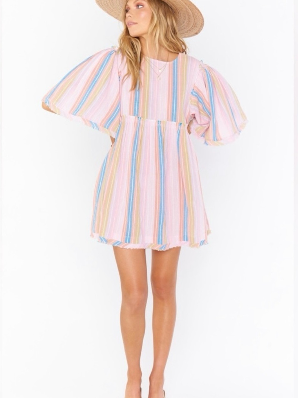 Show Me Your MuMu Pastel Multicolor Stripe Mini Dress